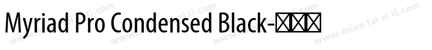 Myriad Pro Condensed Black字体转换